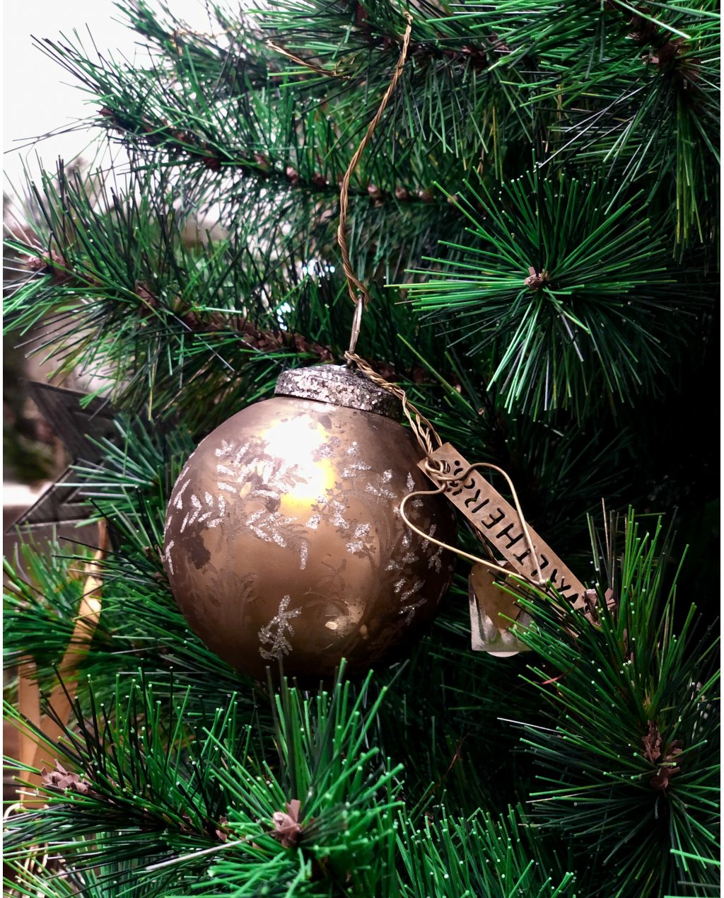 Walther & Co | Gold Glass Ball | Forest | 7cm Walther & Co | Gold Glass Ball | Forest | 7cm