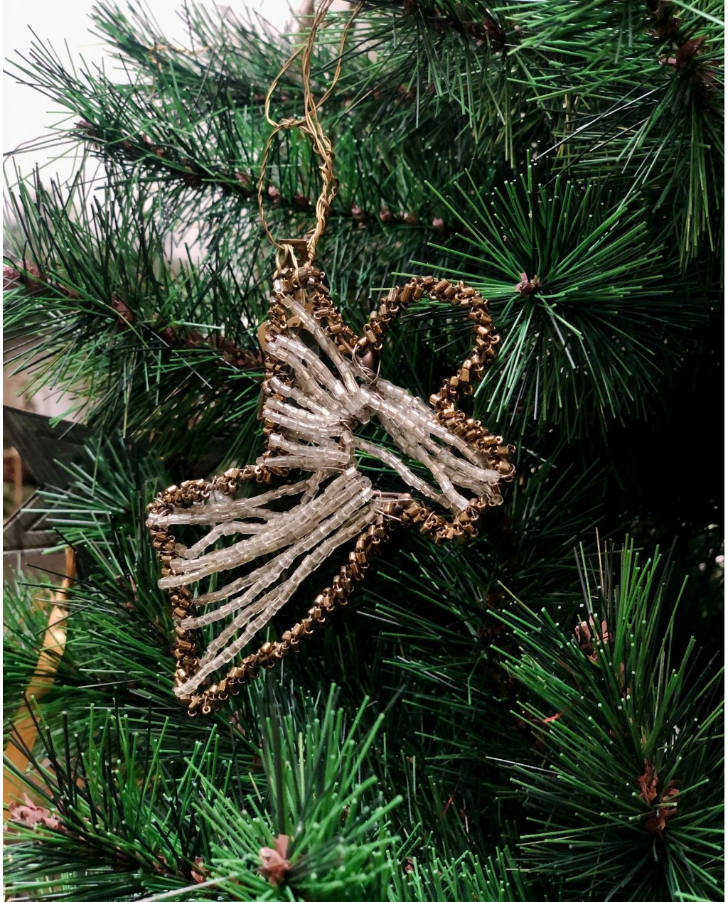 Walther & Co | Bead Angel with Silver Dress | 11cm Walther & Co | Bead Angel with Silver Dress | 11cm