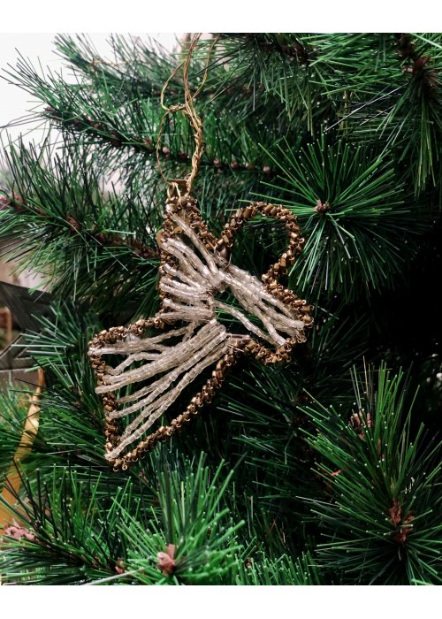 Walther & Co | Bead Angel with Silver Dress | 11cm