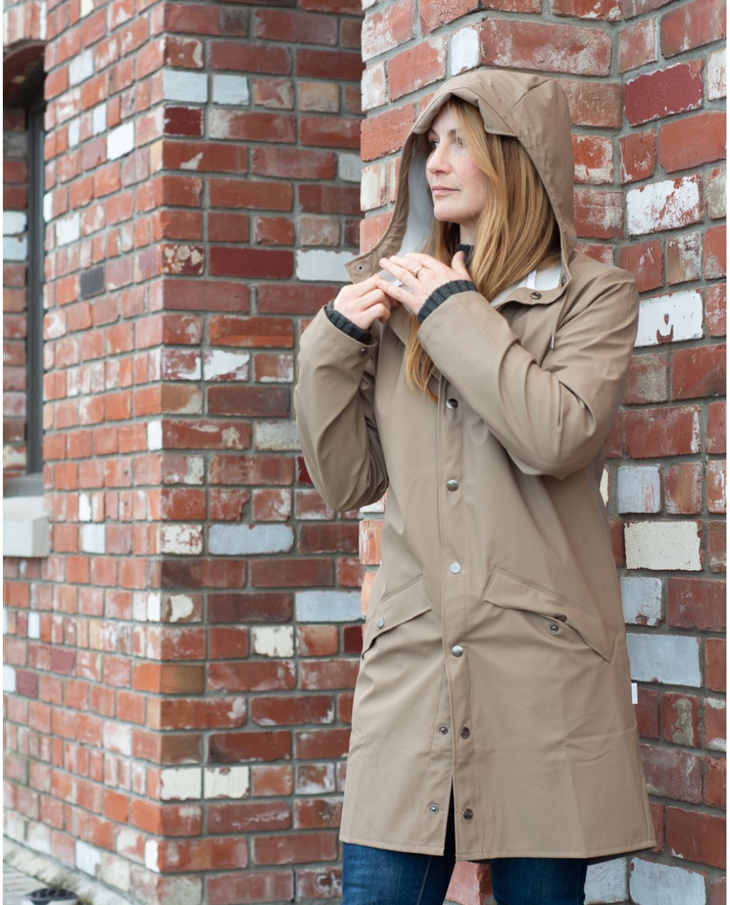 Rains | Long Jacket | Taupe Rains | Long Jacket | Taupe