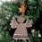 Walther & Co | Rustic Zinc Angel with Glittery Detailing | 10cm