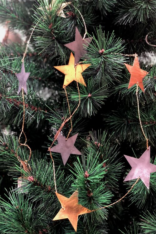 Walther & Co | Multi-coloured Metal Star Garland | 100cm long