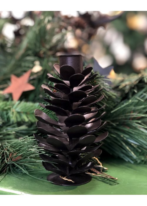 Walther & Co | Pine Cone Candle Holder | 12cm tall 