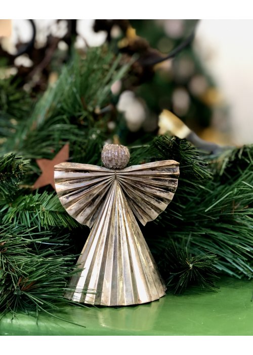 Walther & Co | Pleated Silver Angel | 11cm | Standing 