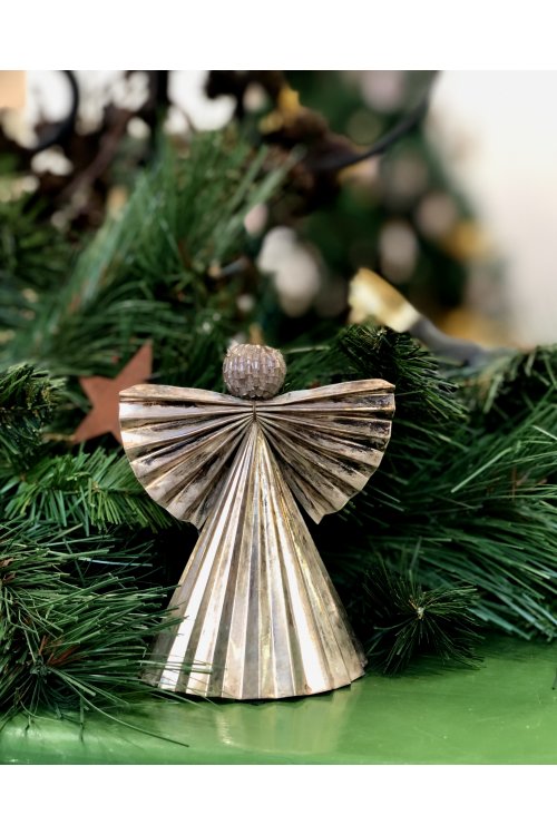 Walther & Co | Pleated Silver Angel | 11cm | Standing 