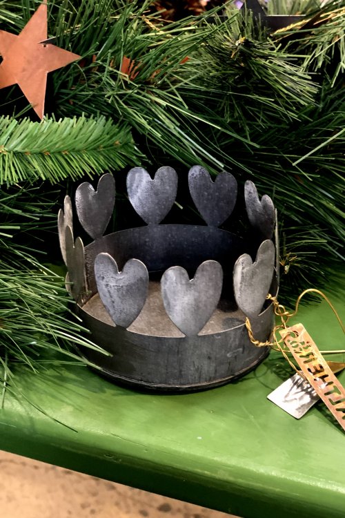 Walther & Co | Heart Candle Holder | Zinc | Large