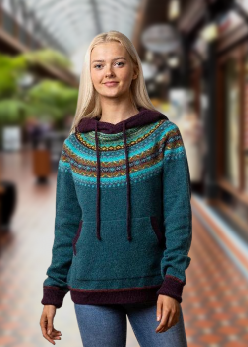 ERIBÉ | Alpine Hooded Sweater | Jade