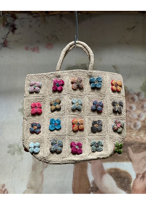 Sophie Digard | Raffia Bag | Velvet Daisies