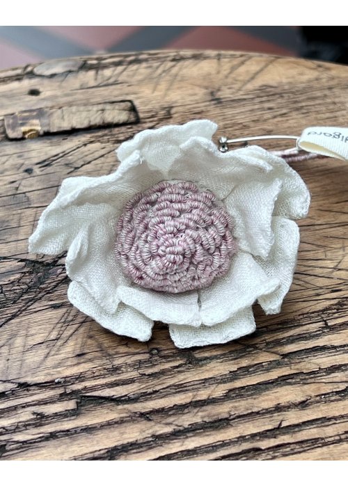 Sophie Digard | Hand-crafted Fabric Flower Brooch | Velvet and Linen