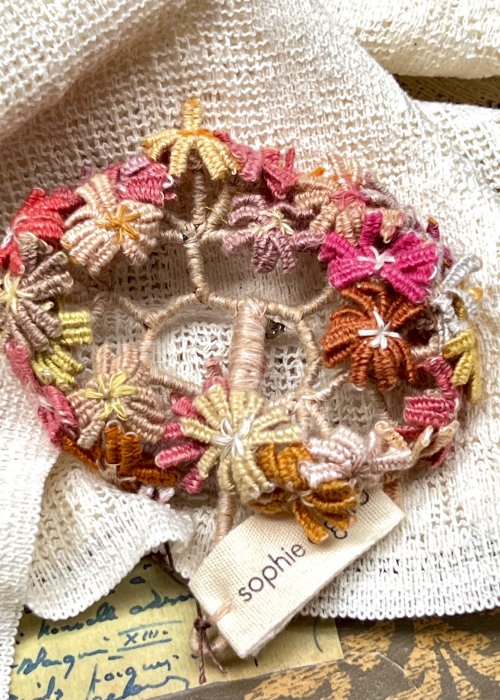 Sophie Digard | Flower Wreath Brooch | Sunglow 