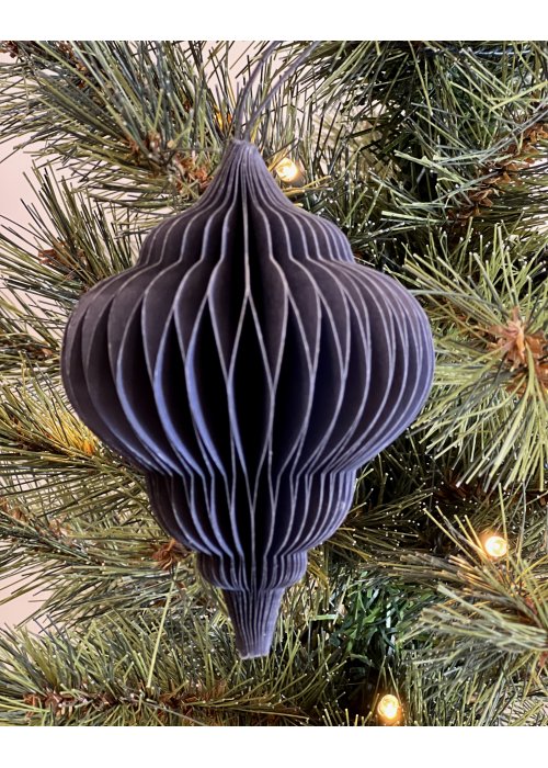 Nordstjerne | Folded Ornament | Paper Jewel | Midnight Blue | 10cm