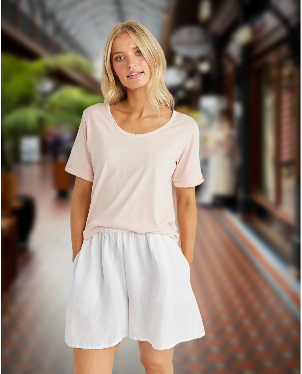 The Shanty Corporation | Kasai Tee | Peony | 100% Organic Cotton The Shanty Corporation | Kasai Tee | Peony | 100% Organic Cotton