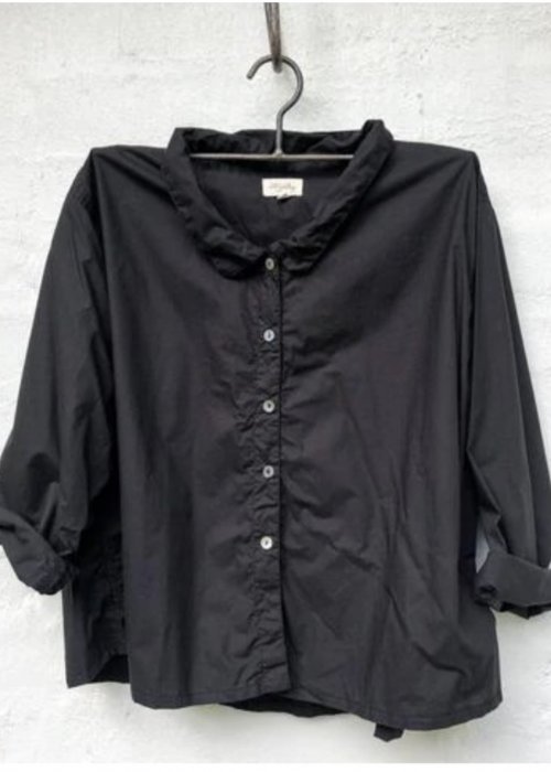 Meg by Design | Finn Paper Cotton Shirt | Black 