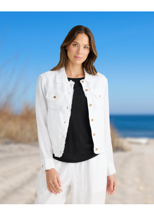 The Shanty Corporation | Monza Jacket | White | Linen