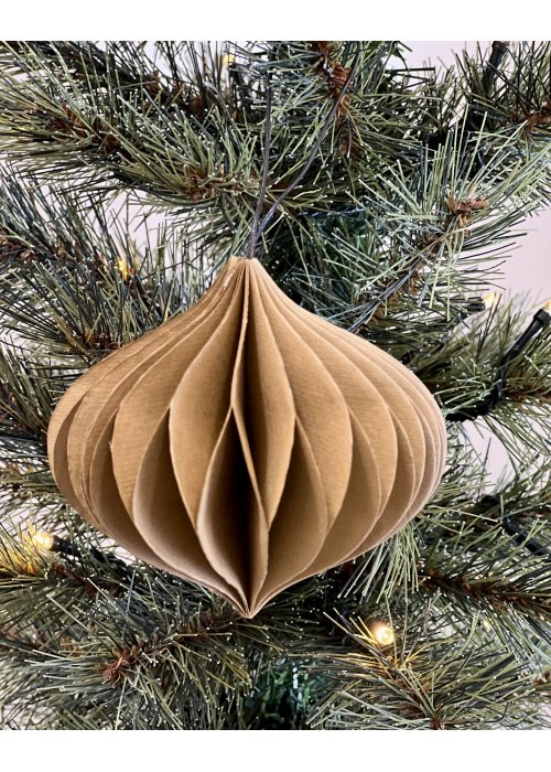 Nordstjerne | Folded Ornament | Onion | Camel | 9cm