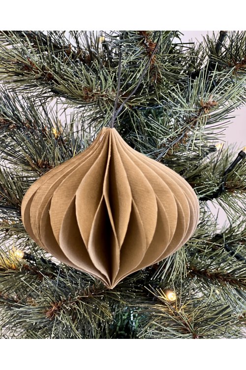 Nordstjerne | Folded Ornament | Onion | Camel | 9cm