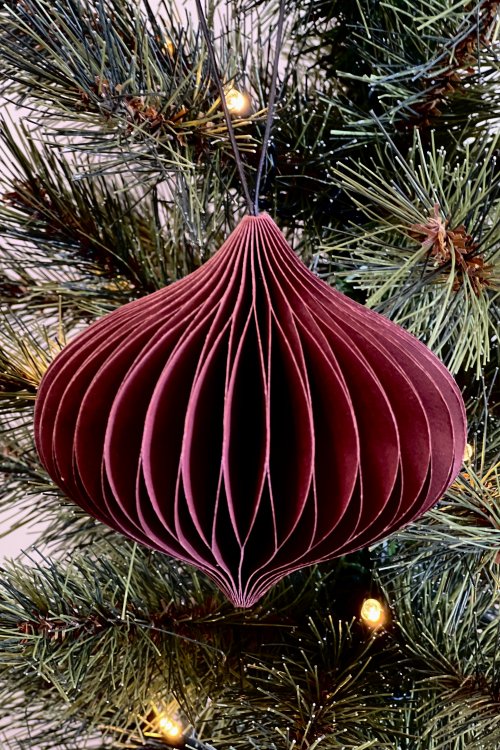 Nordstjerne | Folded Ornament | Onion | Chocolate | 9cm