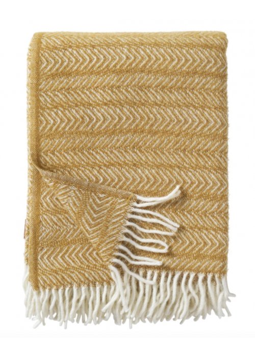 Klippan Throw | Point | Honey | Recycled Wool-Lambswool Mix