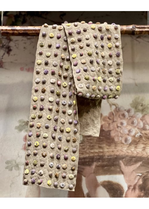 Sophie Digard | Crochet Scarf | Multi-coloured Bobbles | Large