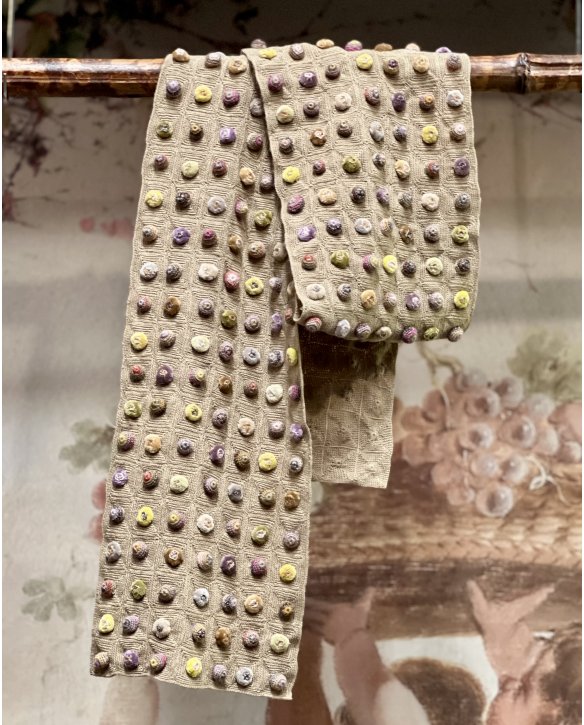 Sophie Digard | Crochet Scarf | Multi-coloured Bobbles | Large