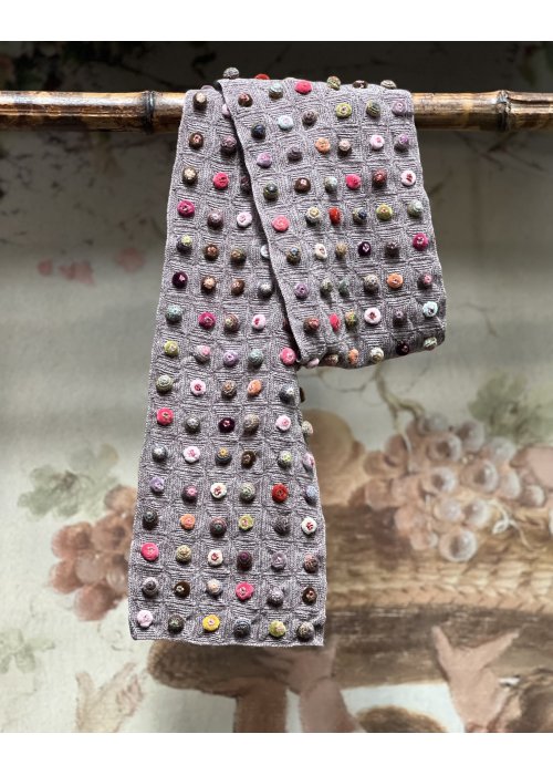 Sophie Digard | Crochet Scarf | Multi-coloured Bobbles - GRO