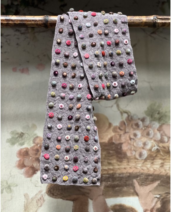 Sophie Digard | Crochet Scarf | Multi-coloured Bobbles - GRO