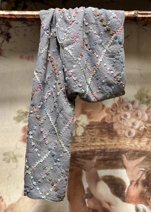 Sophie Digard | Crochet Scarf | Embroidered Daisy Chains | Large