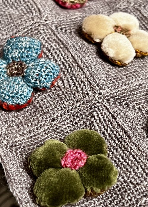 Sophie Digard | Crochet Scarf | Chunky Daisies | Small 