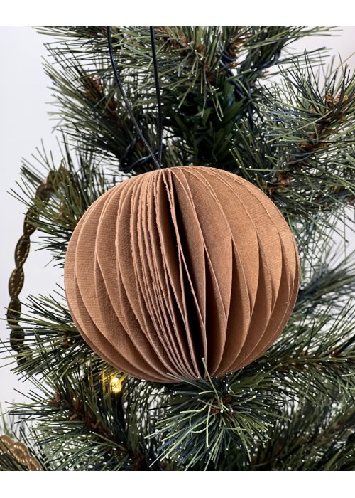 Nordstjerne | Folded Ornament | Ball | Caramel | 7.5cm