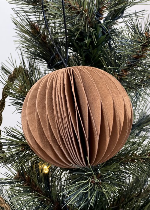Nordstjerne | Folded Ornament | Ball | Caramel | 7.5cm