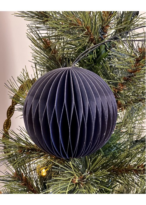 Nordstjerne | Folded Ornament | Ball | Midnight Blue | 7.5cm