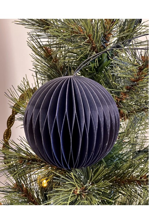 Nordstjerne | Folded Ornament | Ball | Midnight Blue | 7.5cm