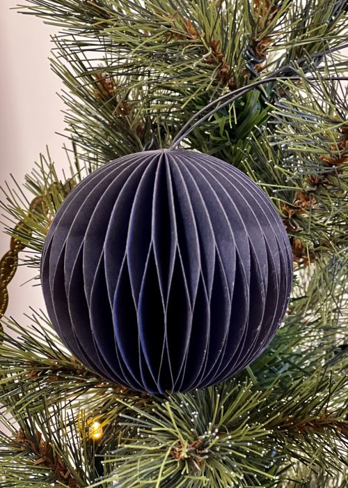 Nordstjerne | Folded Ornament | Ball | Midnight Blue | 7.5cm