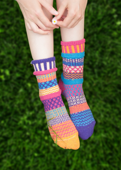 Solmate Socks | Sunny | Recycled Fibre Crew Socks