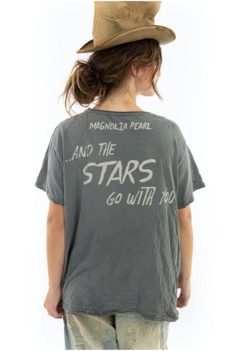 Magnolia Pearl | Cotton Jersey To the Stars and Back T | Ozzy | New Boyfriend Cut 