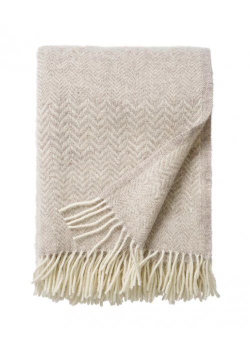 Klippan Throw | Zig-Zag | Griege | 100% Eco-Lambswool